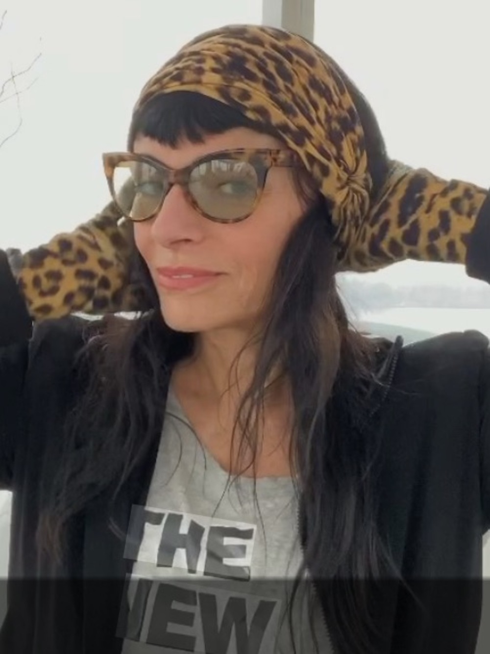 Leopard Print Turban  Brown Animal Print